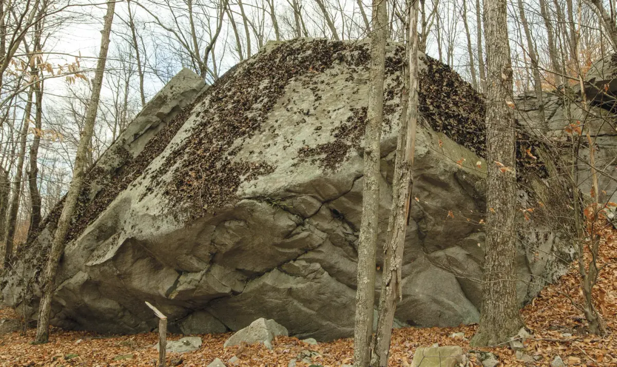 Brick Mantle on the Cat Boulder (backside) boulder