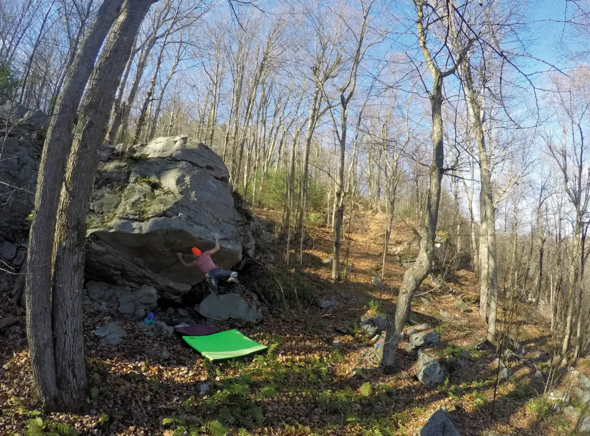 High Priestess on the High Priestess boulder