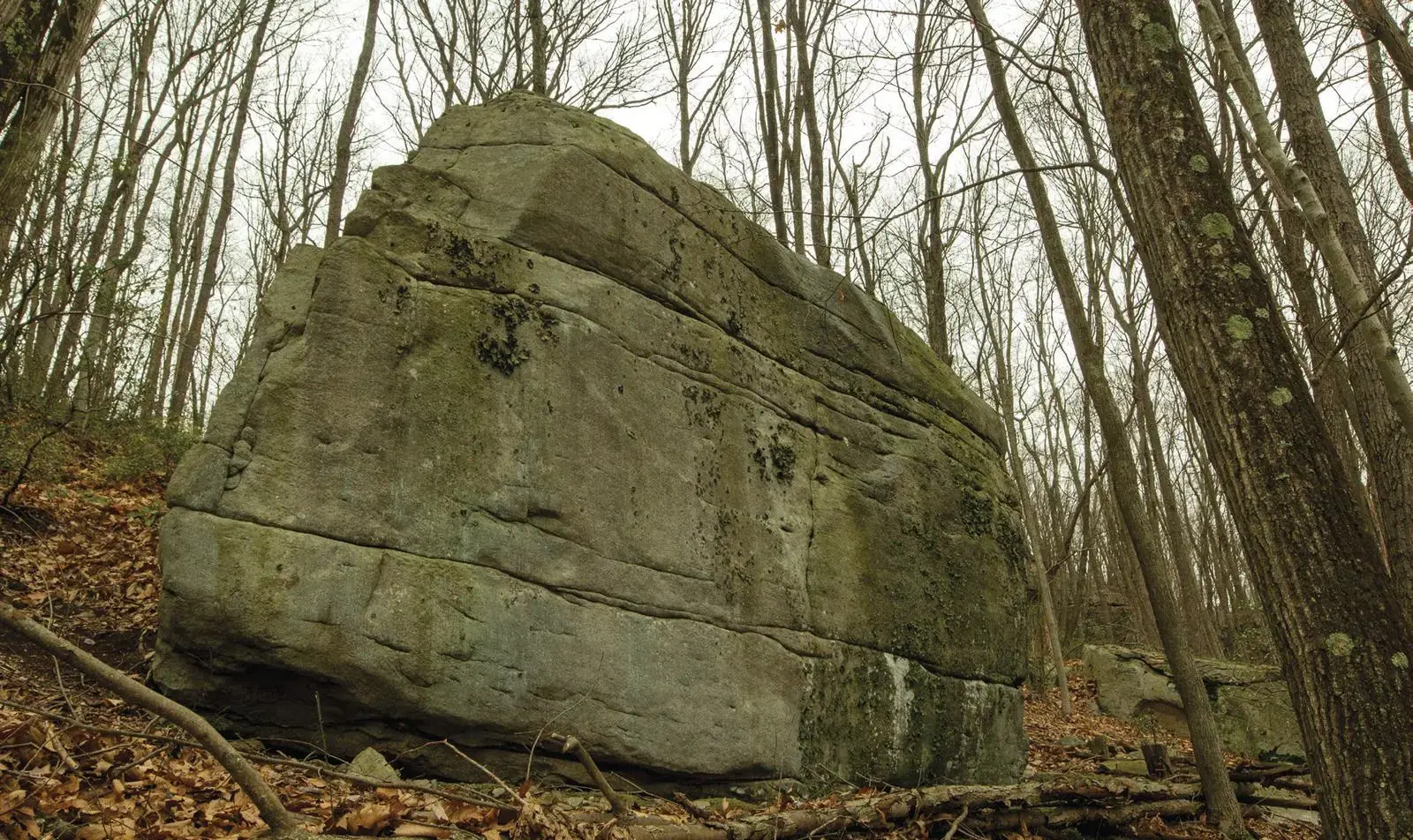 Bumpy Right Project on the Trailside Boulder (down hill face) boulder