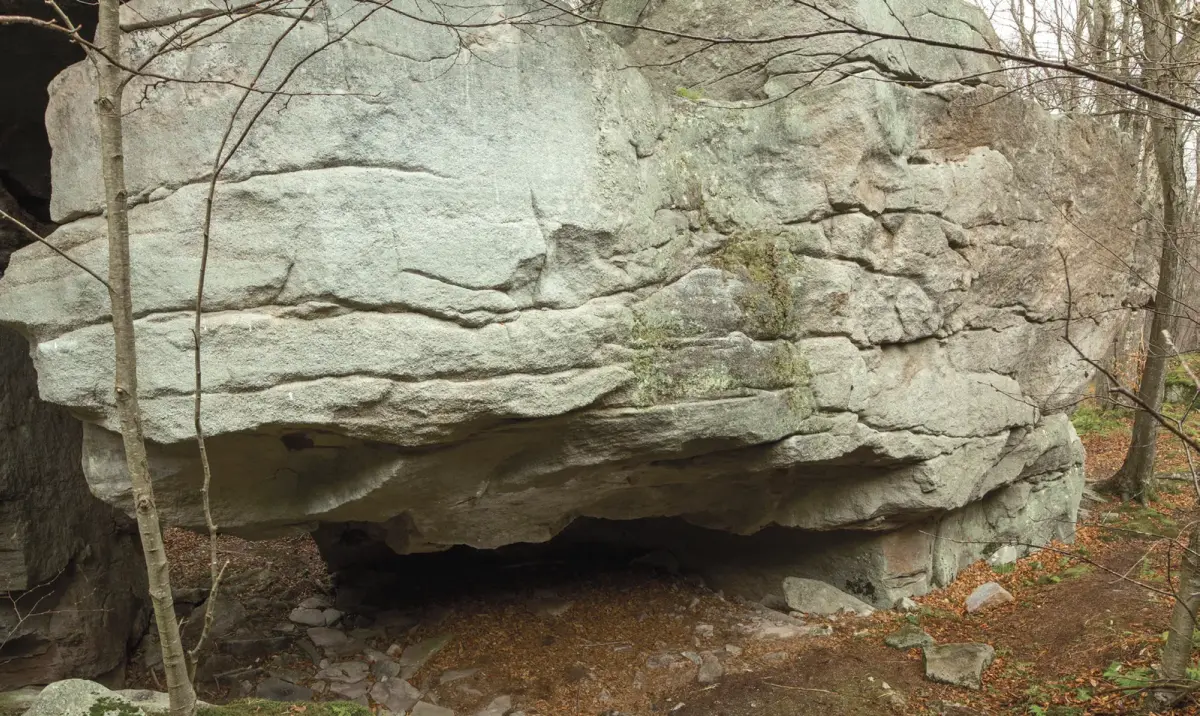 Flipper on the Cave Boulder (north side) boulder