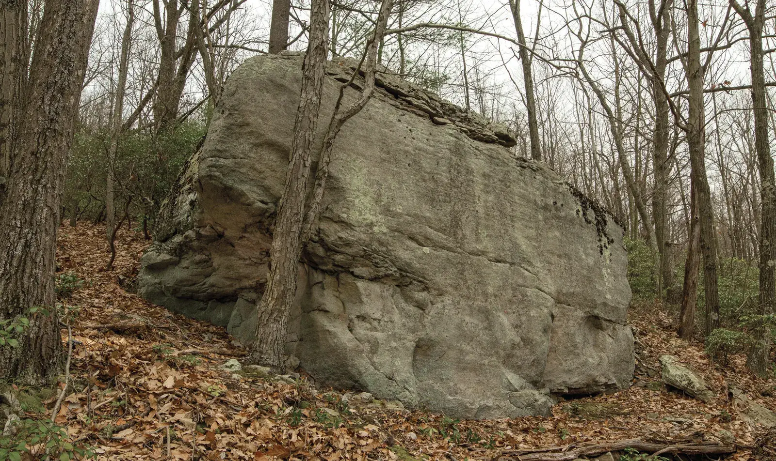 Bulge on the Glass Slab boulder