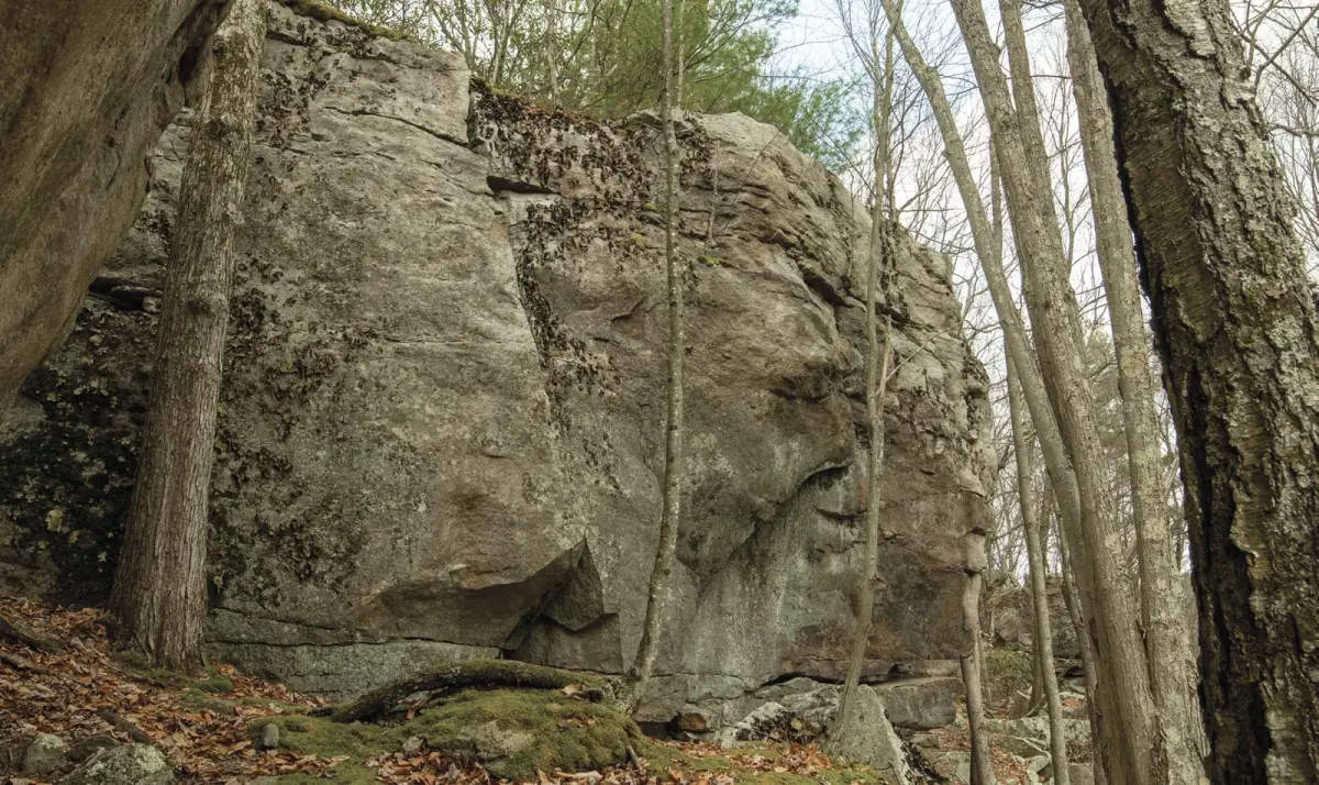 Campus Corner Project on the Highball Wall boulder