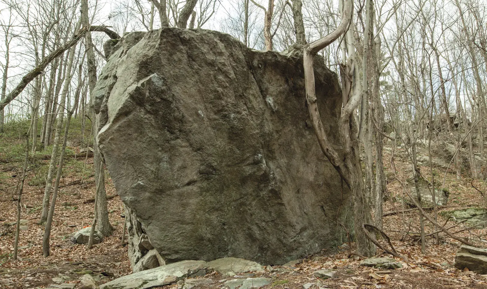 Ghost Whispers, the main line of Ghost Whispers Sit, on the Ghost Boulder (backside) boulder