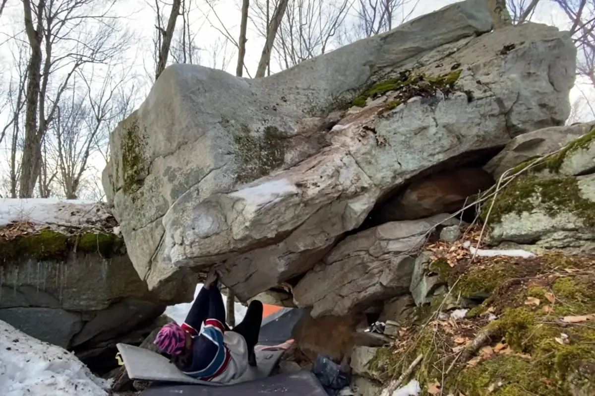 Worm on the Worm boulder